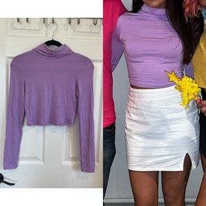 Trixie Tang Costume Lavender Lilac Turtleneck Crop Top Fairly Odd Parents